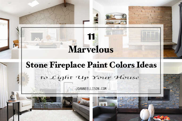 Marvelous Stone Fireplace Paint Colors Ideas to Light Up Your House