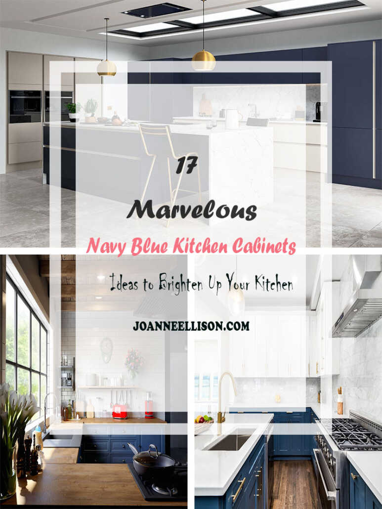 Navy blue kitchen cabinets ideas to brighten up your kitchen